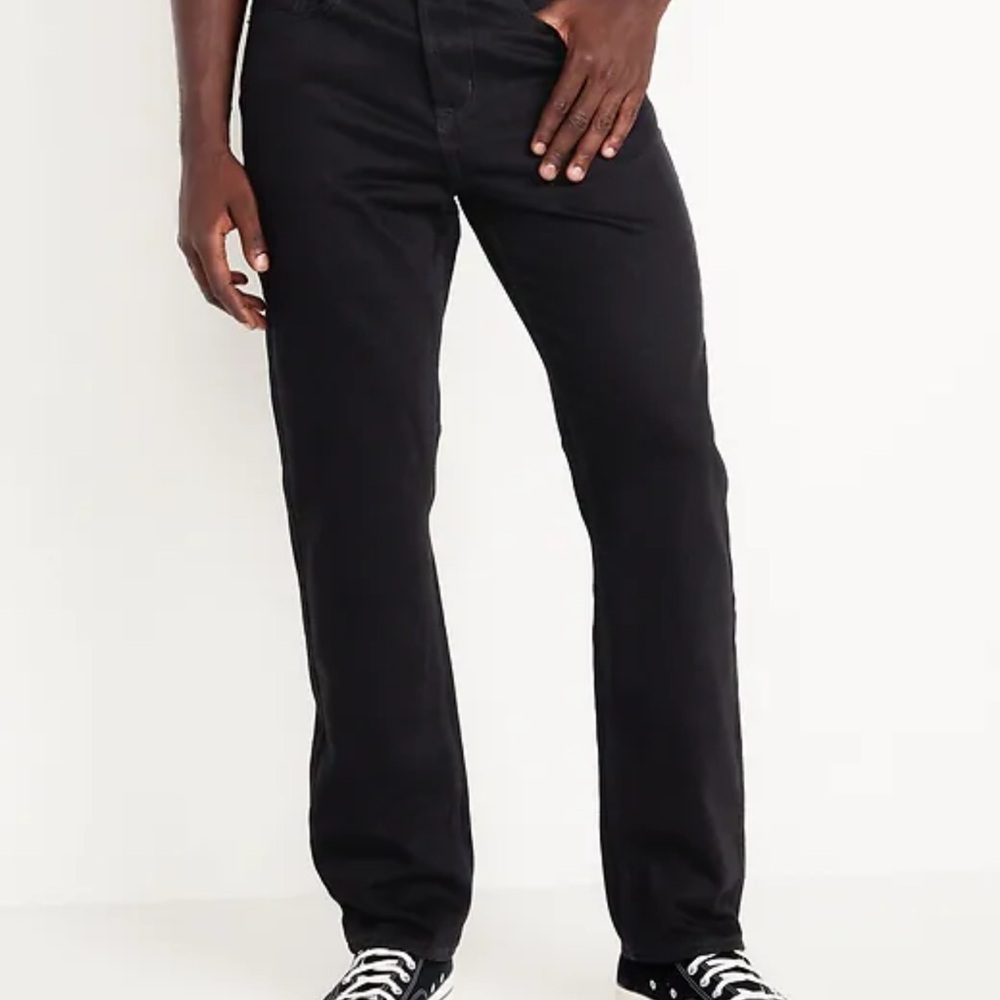 Old Navy Men's Straight Black Jeans